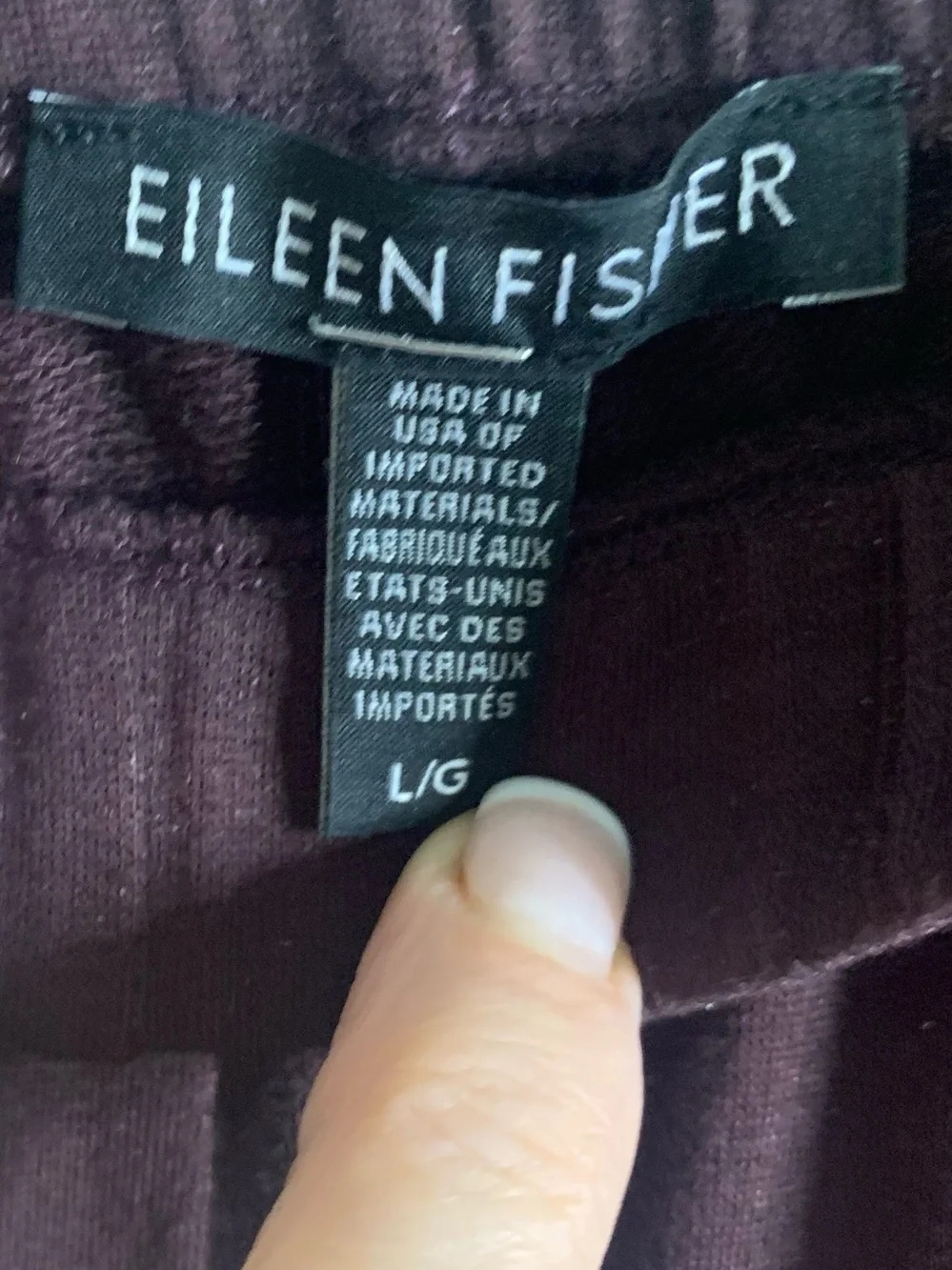 Eileen Fisher 3PC Lounge Set L Silk Cashmere Cardigan Tencel Pant/Top Brown Plum